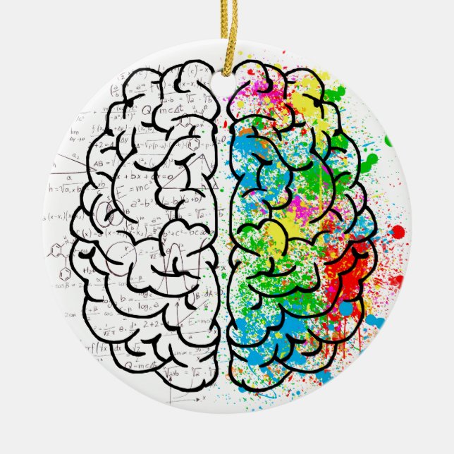 Gehirnpsychologie Keramikornament (Vorne)