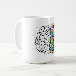 Gehirnpsychologie zeichne kaffeetasse