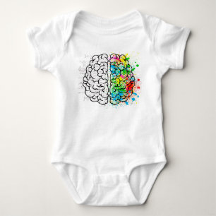 Gehirnpsychologie zeichnend Idee Baby Strampler