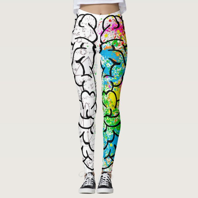Gehirnpsychologie zeichnend Idee Leggings (Vorderseite)