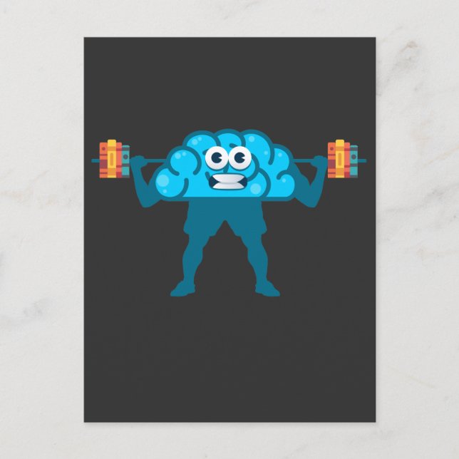 Gehirntraining Workout Lesen von Fitnessstudios un Postkarte (Vorderseite)