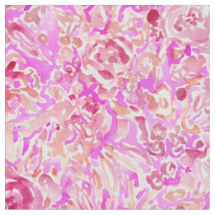 GEHIRNWÄSCHE abstraktes rosa korallenrotes Beachy Stoff