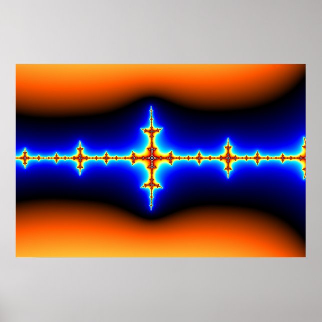 Gehirnwelle - Fraktal Poster (Vorne)