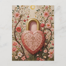 Gehobenes Herz Feiertagspostkarte