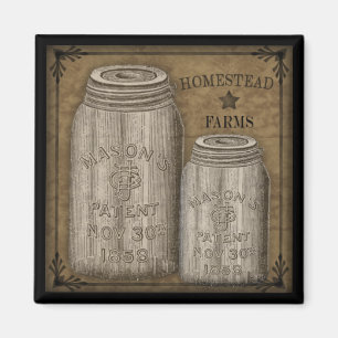 Gehöft-ursprünglicher einmachender Glas-Magnet Magnet