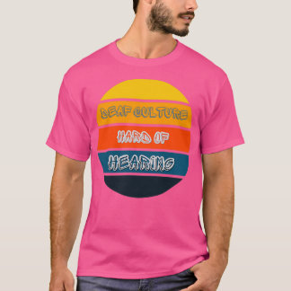 Gehörbehinderte Coole Sonnenuntergangsgestaltung T-Shirt