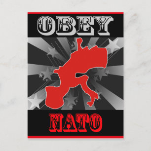 Gehorche der Nato Postkarte