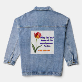 Gehorche Gott Denim Jacke