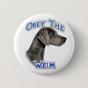Gehorchen der Weimaraner-Taste Button