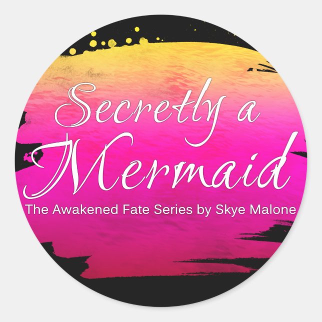 Gehörlos eine Meerjungfrau - Aufkleber - Schwarz u (Vorderseite)