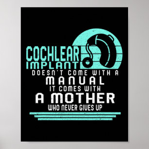Gehörlose Bewusstsein Mutter Cochlear Implant ASL Poster