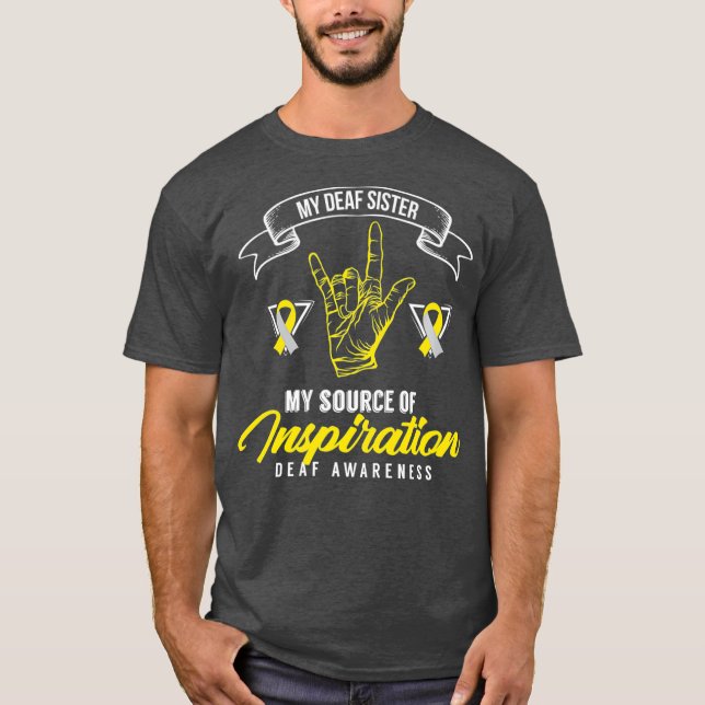 Gehörlose Bewusstsein Schwester Gehörlosigkeit Hör T-Shirt (Vorderseite)