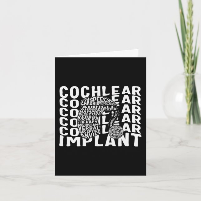 Gehörlose Bewusstsein Tod Cochlear Implant ASL H Karte (Vorderseite)