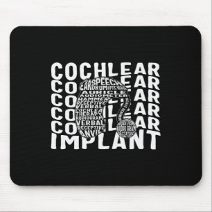 Gehörlose Bewusstsein Tod Cochlear Implant ASL H Mousepad