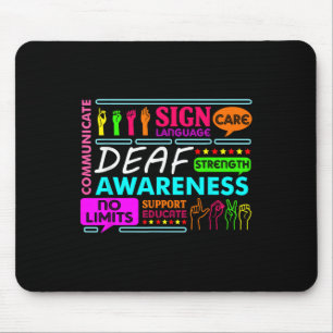 Gehörlose Erkenntnis - Taubheit Gehör Krieger für Mousepad