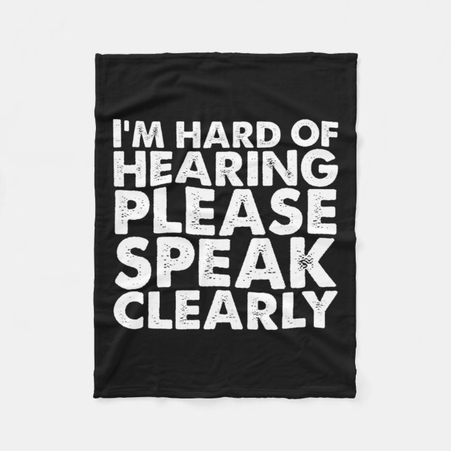 Gehörlose Hörbehinderung als Gebärdensprache Fleecedecke (Vorderseite)