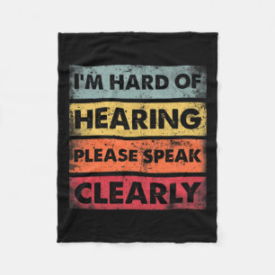 Gehörlose Hörbehinderung als Gebärdensprache Fleecedecke