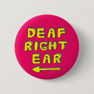 Gehörlose Ohrenpartie Schwerhörigkeit Button