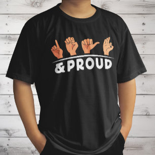 Gehörlose und stolze Tote erfassen Zeichensprache T-Shirt