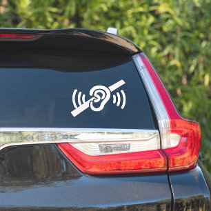 Gehörloser Fahrer an Bord Notfall-Sicherheitswarnu Aufkleber