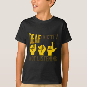Gehörloses Bewusstsein der Hand Gesture 7 T-Shirt