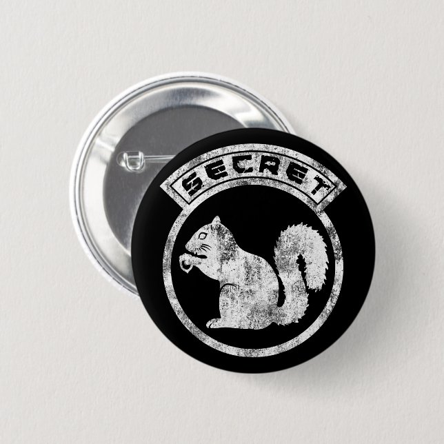 Gehörloses Eichhörnchen - beschädigt - Typ 2 Button (Vorne & Hinten)