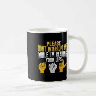 Gehörloses Gehör der Hand Gesture Sensibilisierung Kaffeetasse