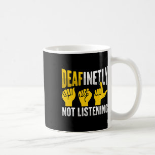 Gehörloses Gehör der Handgeenke - Bewusstsein für Kaffeetasse