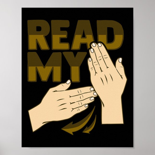 Gehörloses Gehörverständnis der Hand Gesture 12 Poster (Vorne)