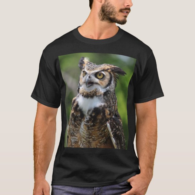 Gehörnte Eule T-Shirt (Vorderseite)