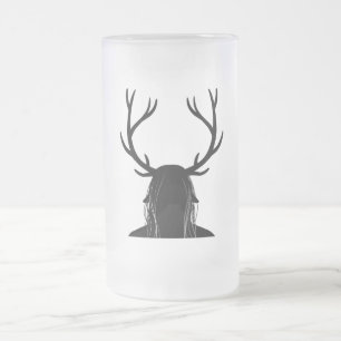 Gehörnter Gott Mattglas Bierglas