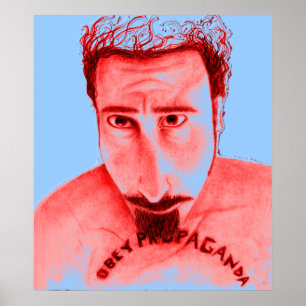 Gehorsam Propganda rot Poster