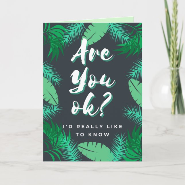 Geht es dir gut? Denken Karte (Vorderseite)