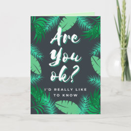 Geht es dir gut? Denken Karte