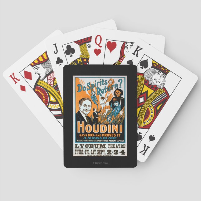 Geht Geist zurück? Houdini sagt, dass NO- ihn Spielkarten (Rückseite)