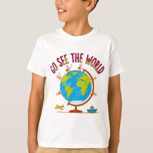Geht und erkundet die Welt Kinder Reise Zeichnung T-Shirt