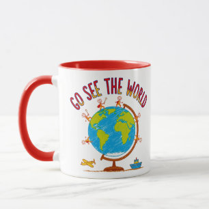 Geht und Seht Die Welt Kinder Reise Zeichnung Tasse