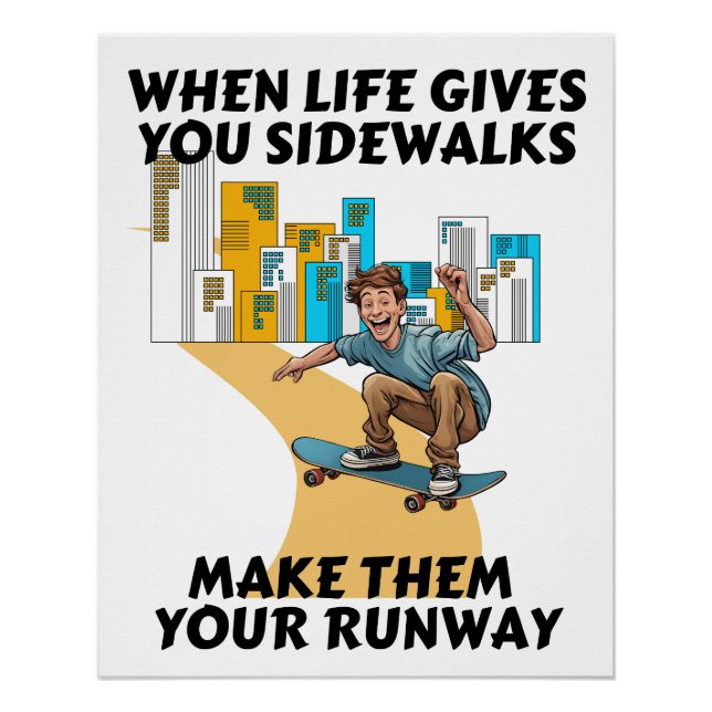Gehwege zu Startbahnen Poster (Vorderseite)