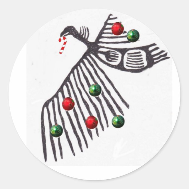 Geier-Schreine-Weihnachtsjubeln Runder Aufkleber (Vorderseite)