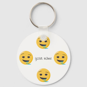 Geifer Emoji stellen und '' Ihr Name hier Schlüsselanhänger