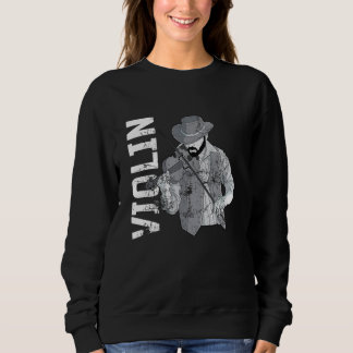 Geige Bratsche Violine Musik Musikinstrument Sait Sweatshirt