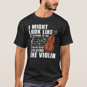 Geige für Männer Frauen Geiger Geigenspieler 3 T-Shirt