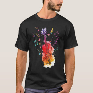 Geige für Männer Violinspielerin T-Shirt