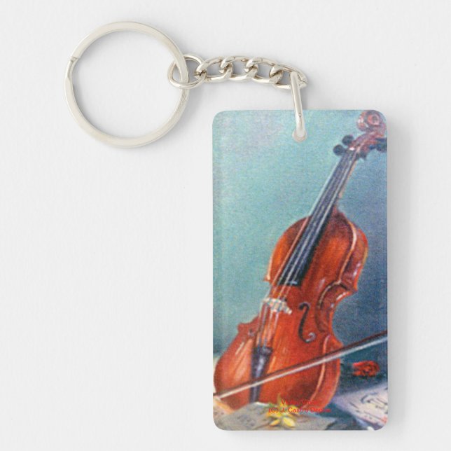 Geige/Geige Schlüsselanhänger (Vorderseite)