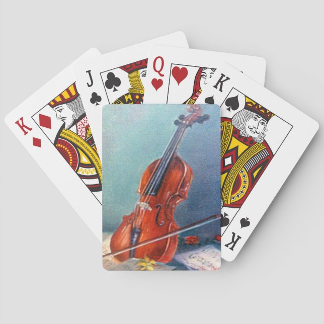 Geige/Geige Spielkarten (Rückseite)