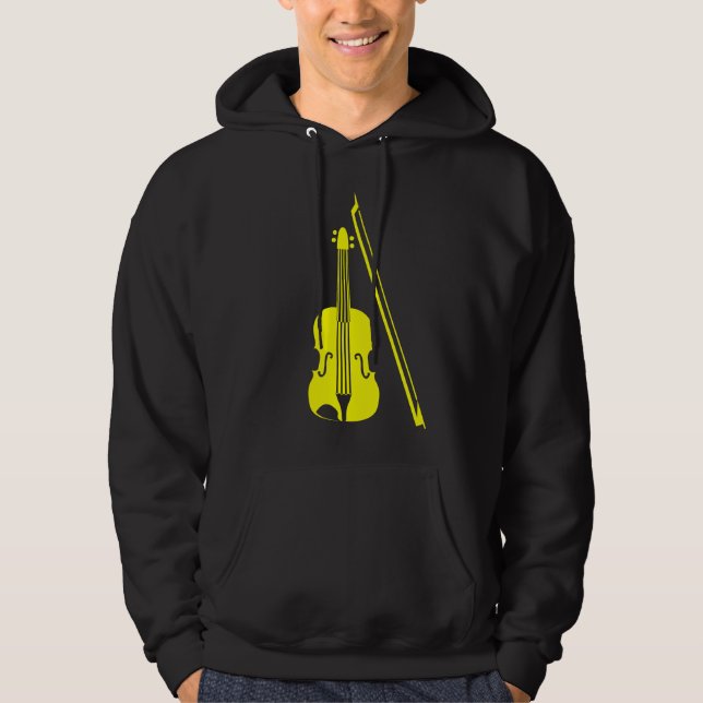 Geige - Gelb Hoodie (Vorderseite)