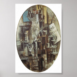 Geige, Glas, Rohre und Email von Picasso (1912) Poster
