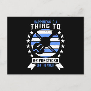 Geige - Glück muss praktiziert werden Postkarte