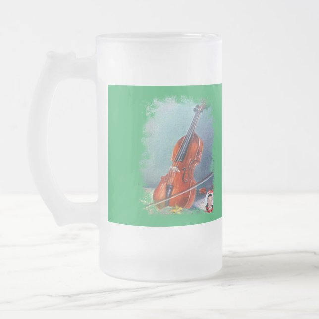 Geige Mattglas Bierglas (Links)