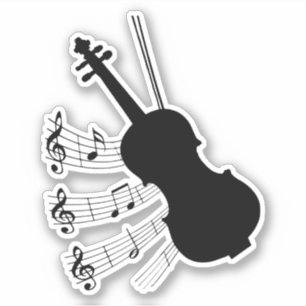 Geige, musikalisches Design Aufkleber